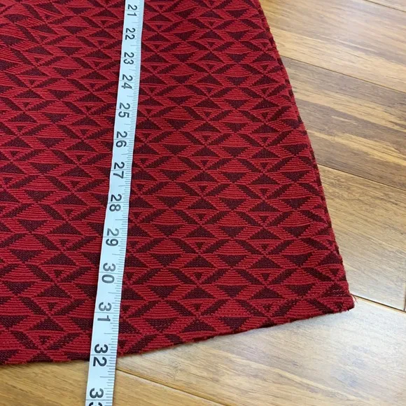 Hollister Fit & Flare Dress Womens Size Medium Red Geometric‎ Sleeveless Casual - Image 8