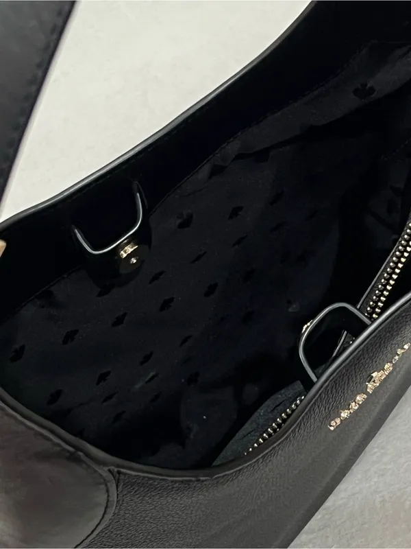 Kate Spade New York Black Pebble Leather Aster Shoulder Bag - Image 10