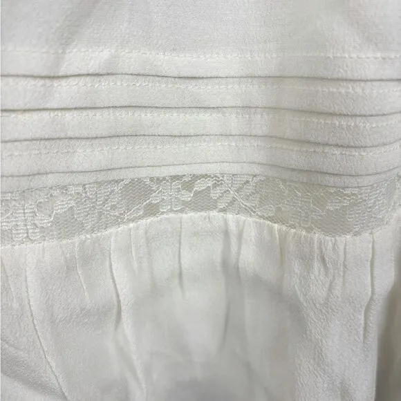 Storia NWT‎ White Lace Buttons Mini Babydoll Dress Women's Small - Image 7