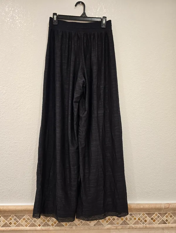 Lululemon Wide Leg Pants Black Double Layer Black - Image 2