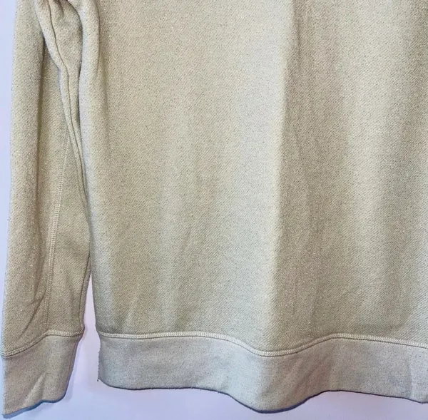 American Eagle Terry Cloth Sweatshirt Cream Gold Metallic Pullover - Image 5