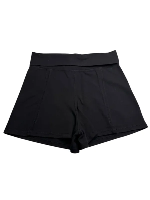Y2K: new OG Hard Tail ✪ Stretch Fold Over Roll Down Hot Yoga Shorts ✪ Black ✪ M - Image 12