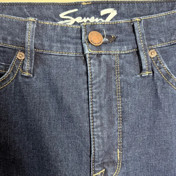 Seven7 Skinny Jeans 12 Dark Wash Blue High Rise Everyday Stretch Denim Pockets - Image 10