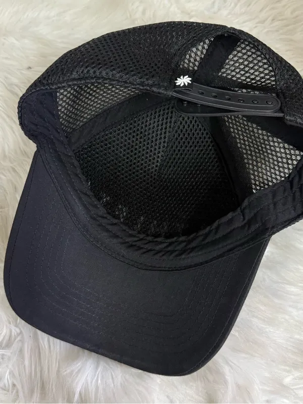 Athleta Icon Trucker Hat Black Mesh Snapback One Size Adjustable - Image 3