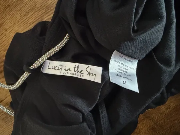 Lucy in the Sky Black and Silver Rhinestone Mini Dress - Image 6