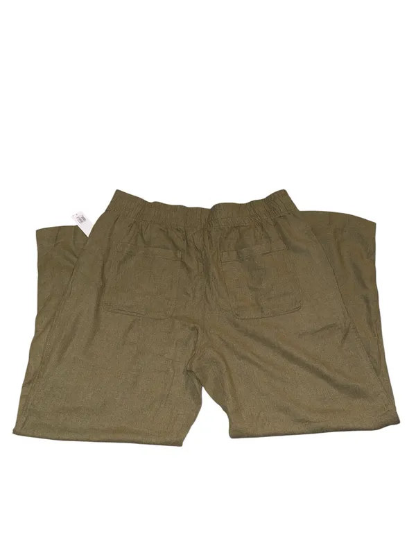 Old Navy Women’s Olive Green Linen Pants size large NWT - Image 4
