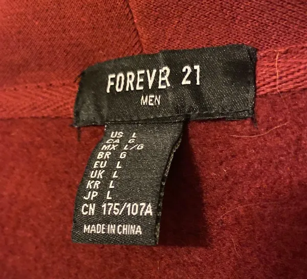 Forever 21 Maroon Burgundy Asymmetrical Quarter Zip Sweatshirt - Image 5