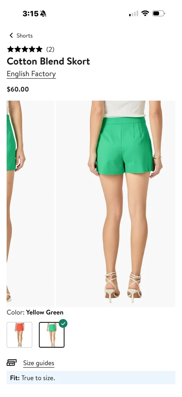 Green English Factory Skort - Image 2