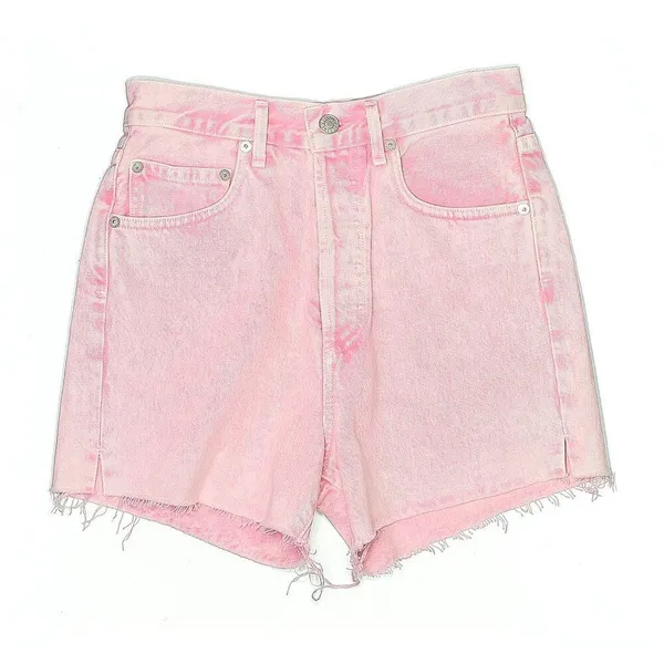 AGOLDE Dee Super High Rise Pink Potion Cut Off‎ Jean Shorts size 26 - Image 3