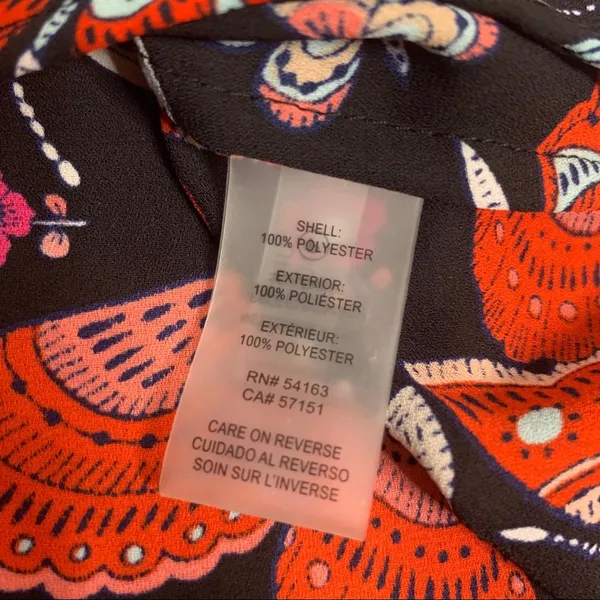 NWT Tommy Hilfiger butterfly print tie neck top‎ - Image 8
