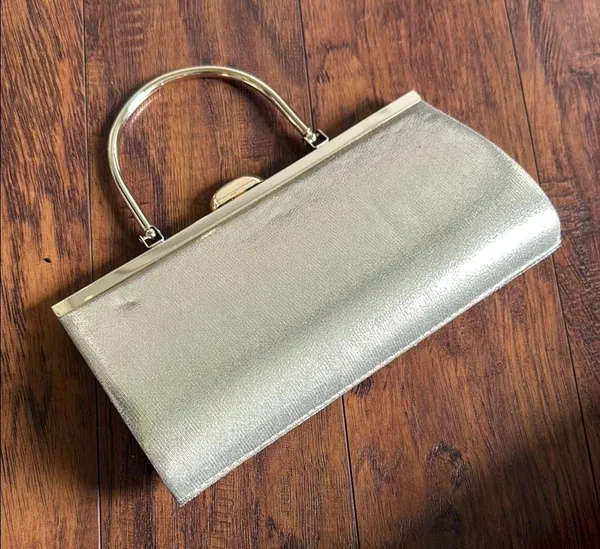 Elegant Gold and Silver Women's Handbag - Image 2