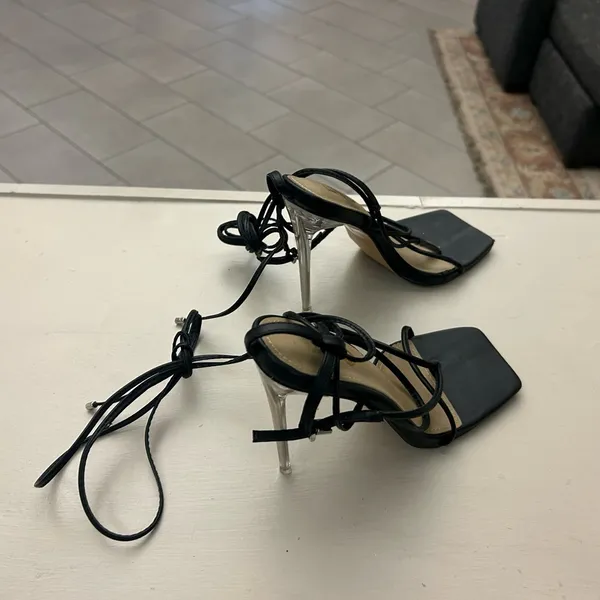 EGO Black Strappy Women's Heels size 5 - Image 8