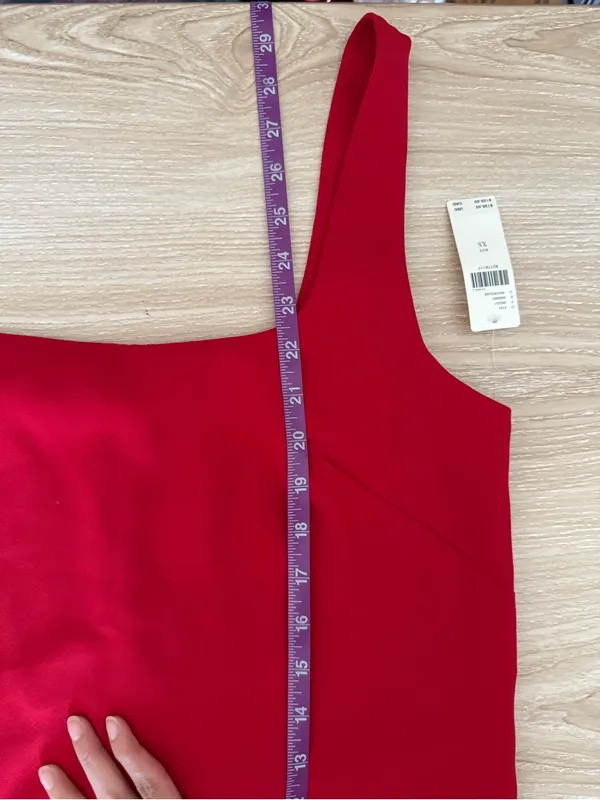 Anthropologie Maeve XS NEW Hidden Romper Mini Tank Dress Red Relaxed Preppy - Image 10