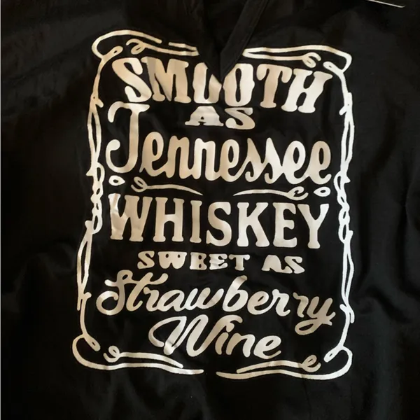 Zeagoo Smooth As Tennessee Whiskey Keyhole Sexy VNeck Country Music Graphic Tee - Image 5