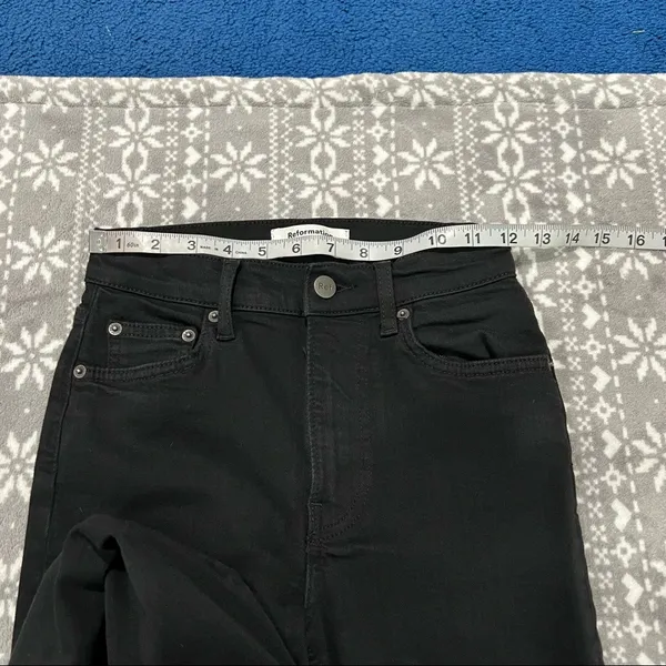 Reformation Harper Ultra High Rise Skinny Jeans‎ Black Size 24 Minimalist Casual - Image 8
