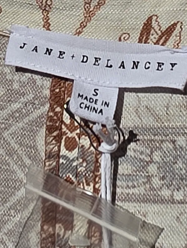 NWT Jane + Delancey Linen Blend Western Print Style Midi Dress Small - Image 3