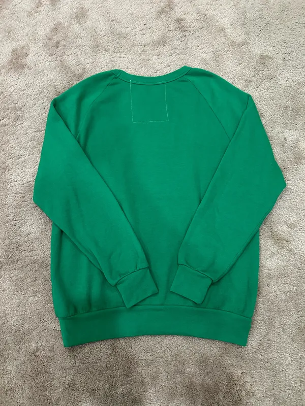 Aviator Nation Kelly Green Crewneck Sweatshirt With Neon Stripes Revolve Small - Image 8