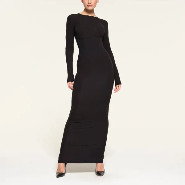 SKIMS Fits Everybody Corset Long Sleeve Dress in Onyx Large Sold Out NWT - Image 3