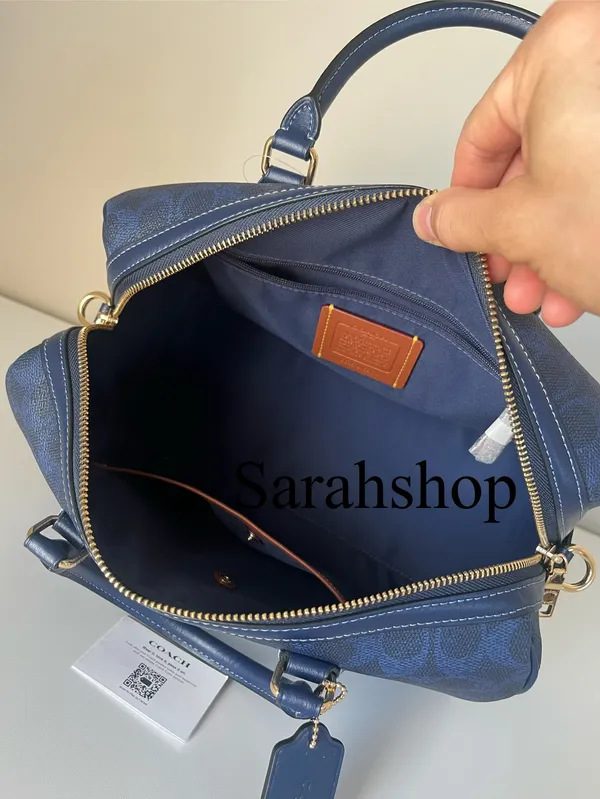 Coach Rowan Large Satchel Bag In Signature Canvas - Image 8
