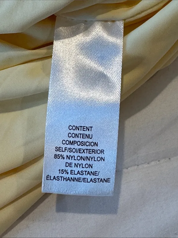 Wayf One-Shoulder Ruched Camisole in Light Yellow - Image 6