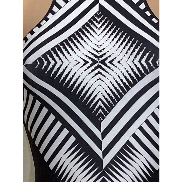 PilyQ New. Black and white beaded swimsuit. Small. - Image 9