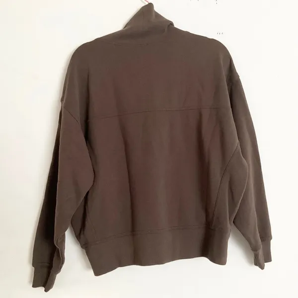 Alo Yoga Hazy Mock Neck Pullover Expresso S - Image 5