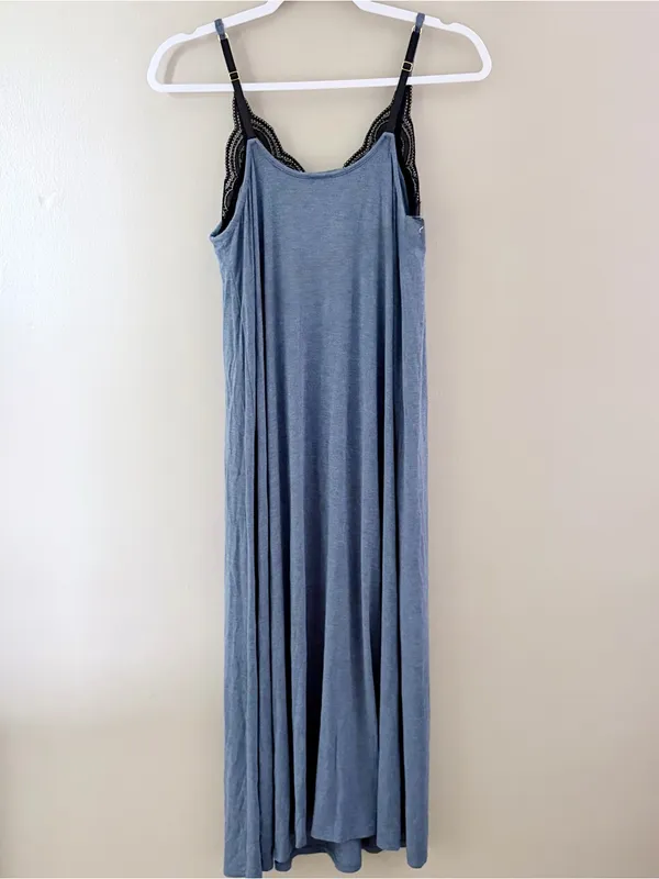 Soma Blue Lace Trim Chemise Nightgown Size Small - Image 2