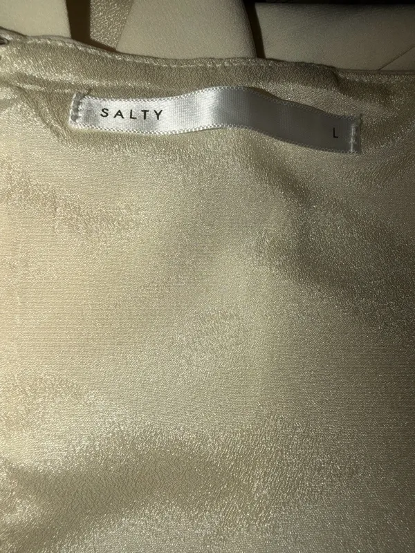 Salty Ivory Crop Top Size L Spaghetti Strap Corset Style - Image 4