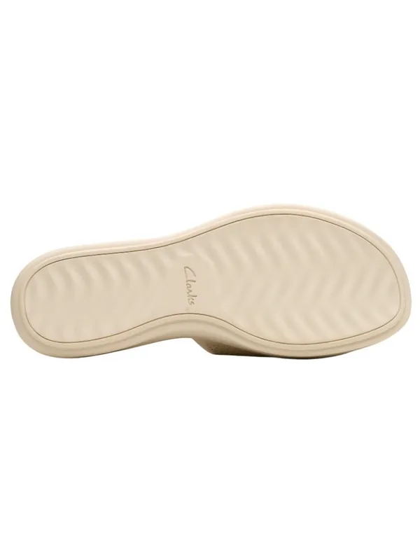 NWT Clarks Drift Twist Wedge Slide Sandals 26181604 Cream Off White 8M - Image 5
