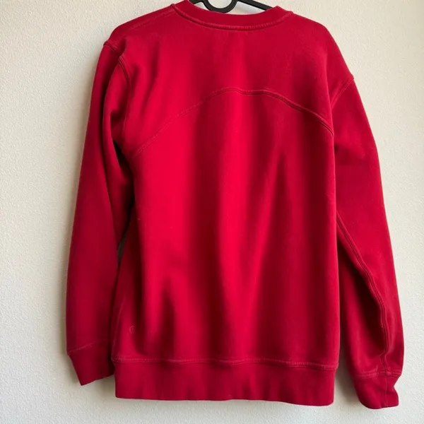 Lululemon All Yours Red Fleece Crewneck Sweatshirt Women’s Size 4 Rip Tag Small - Image 5