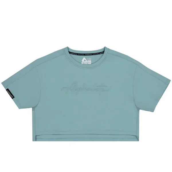 Alphalete Woman’s ELMTS Short SLEEVE Crop - Teal , Size XS - Image 2