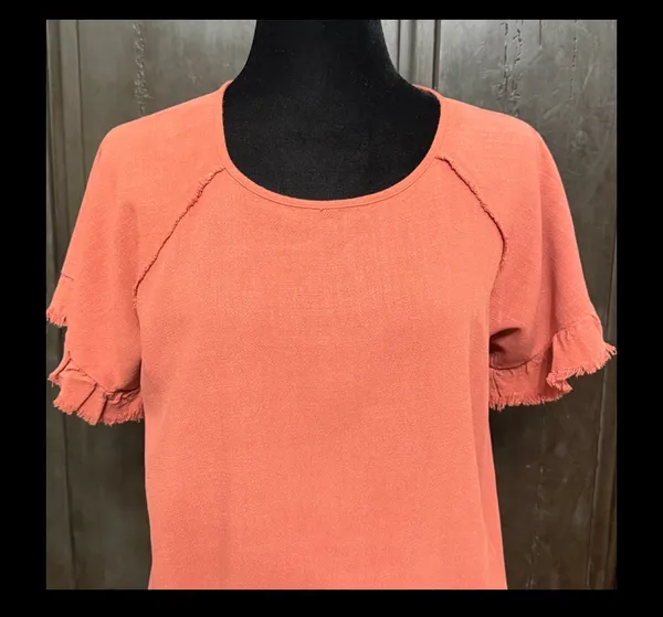 Entro oversized burnt Orange blouse - Size Medium - Image 4