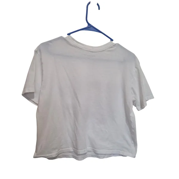 Rebellious One White Welcome To Nashville Cowboy Western Graphic Tee Crop Medium - Image 3