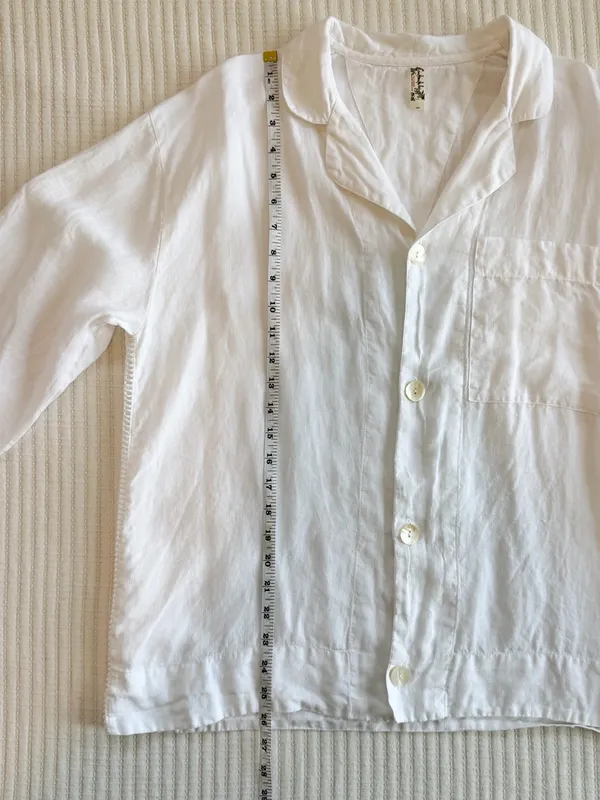 Intimately by Free People Linen Button Down Shirt with Mother of Pearl Buttons - Image 7