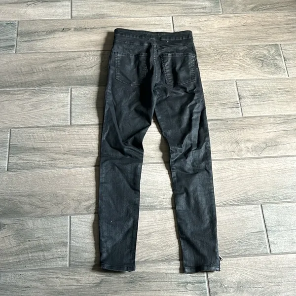Zara woman coated black pants - Image 5