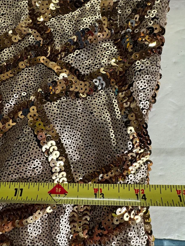 Entry Rose Gold Sequin mini dress S party event HOCO holiday - Image 12