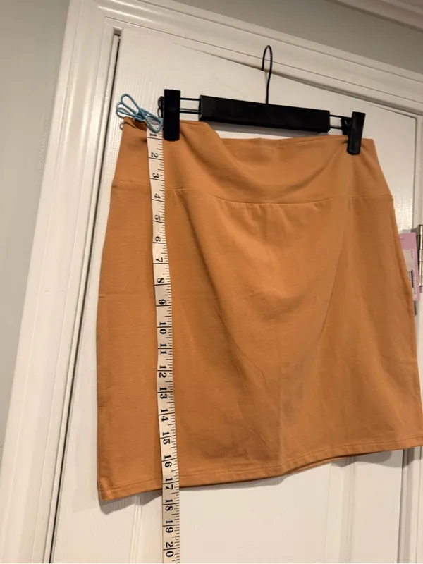 NWT Wild Fable Size XXL Knit Bodycon Mini Skirt Camel Tan High Waist Stretch - Image 5