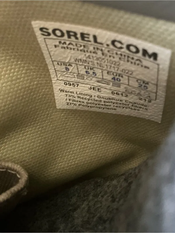 Sorel 1964 premium CVS waterproof boots tan and blue size 8 winter snow boot - Image 8