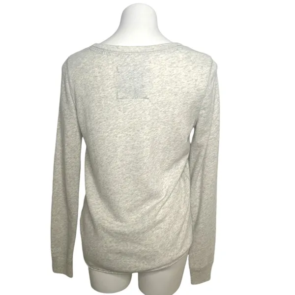 Abercrombie & Fitch Sequined Sweatshirt Heathered Gray Long Sleeve Size‎ S - Image 3