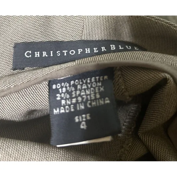 CHRISTOPHER BLUE Bootcut Dress Pants Lightweight Sz 4. Taupe Career Classic Chic - Image 6