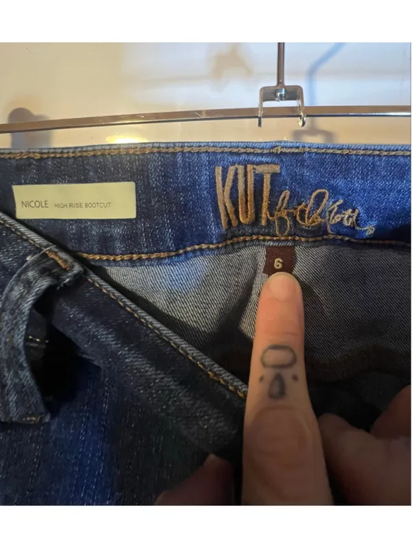 Kut From The Kloth Nicole High Rise Bootcut Dark Wash Denim Jeans - Image 3