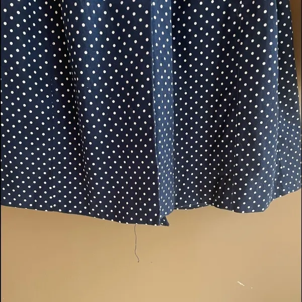 London‎ Fog Belted Trench Coat in Navy Polka Dot Size XS - Image 7