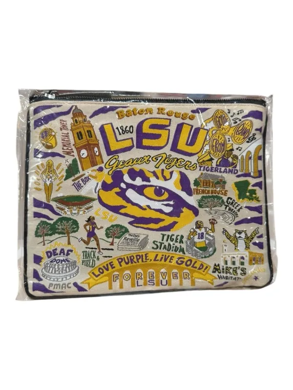 Catstudio Collegiate LSU Louisiana State University Zipper Pouch Travel Bag NWT - Image 5