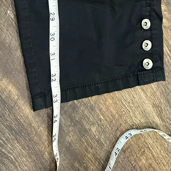 Stylish Black Pants with Button Detail Size 16 - Image 5
