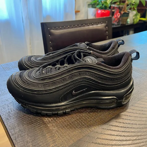 Nike air max 97 triple black 7.5 women *no insoles - Image 4