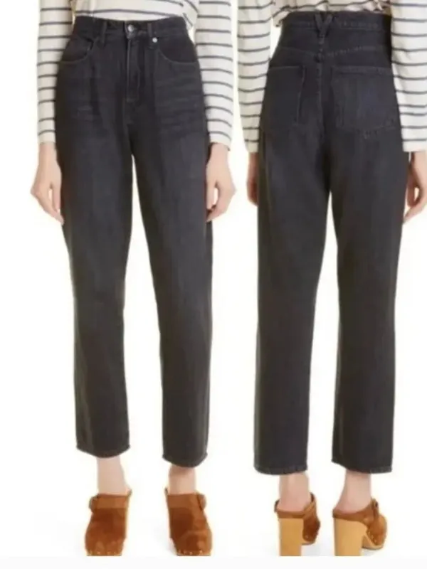 Veronica Beard Blake Classic Straight High Rise Washed Black 29 - Image 2