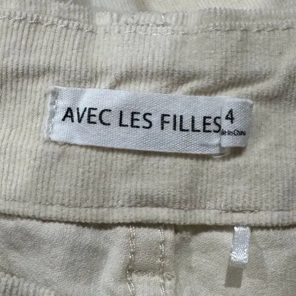 Avec Les Filles Wide Leg High Rise Fine Wale Corduroy Crop Pants Women’s 4 - Image 4