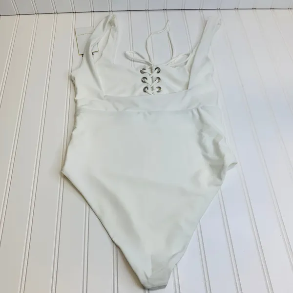 Lovetree White Lace Top 1 Pc Swimsuit Sz Medium - Image 6