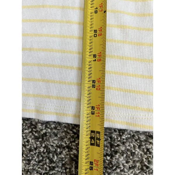 A New Day yellow and white striped sleeveless tank top M - Image 4