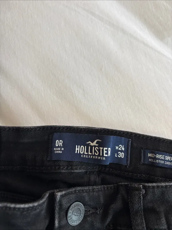 Ladies Hollister Black Skinny Jeans - Image 3